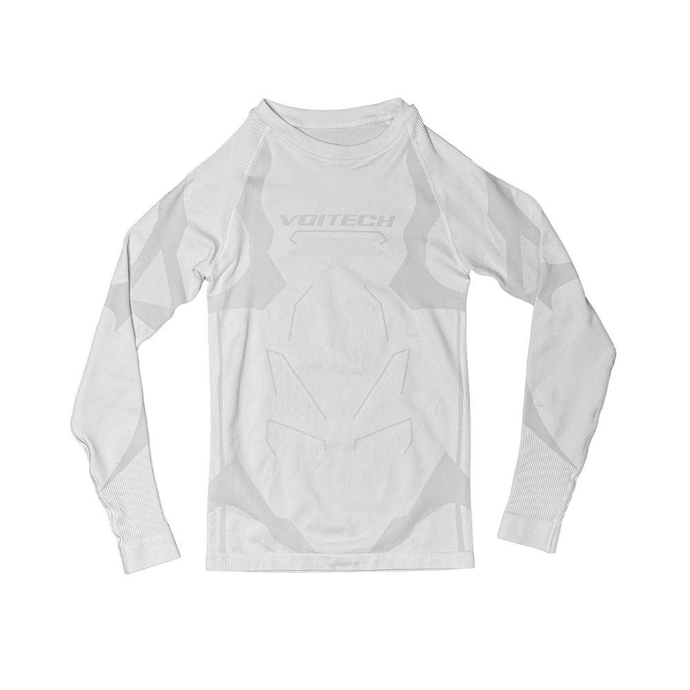 Shop online from our exclusive website and discover the Fractal Racing Long Sleeve by Voitech®, featuring compression knit fabric, engineered jacquard panels, and an F1-inspired technical performance design.