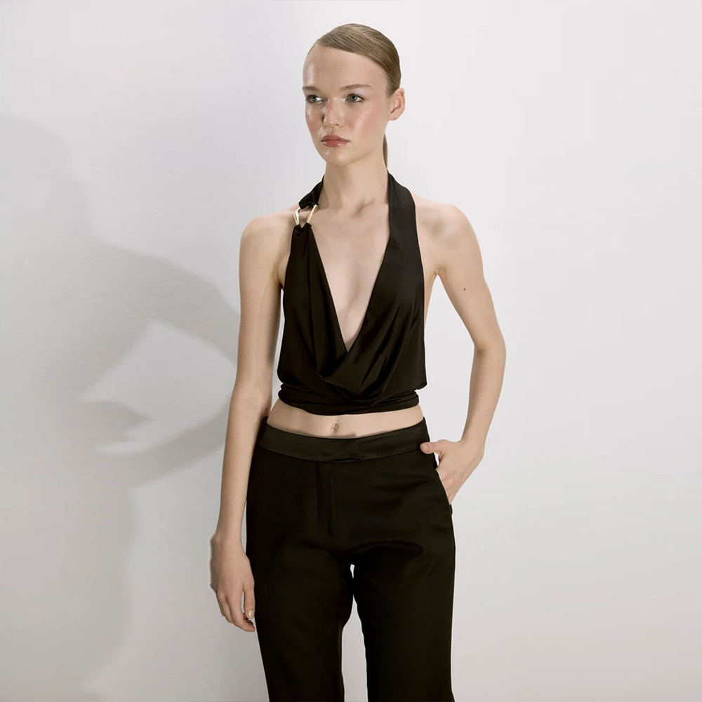 Discover the Franca Jersey Blouse at our clothing shop for chic elegance Shop Now!