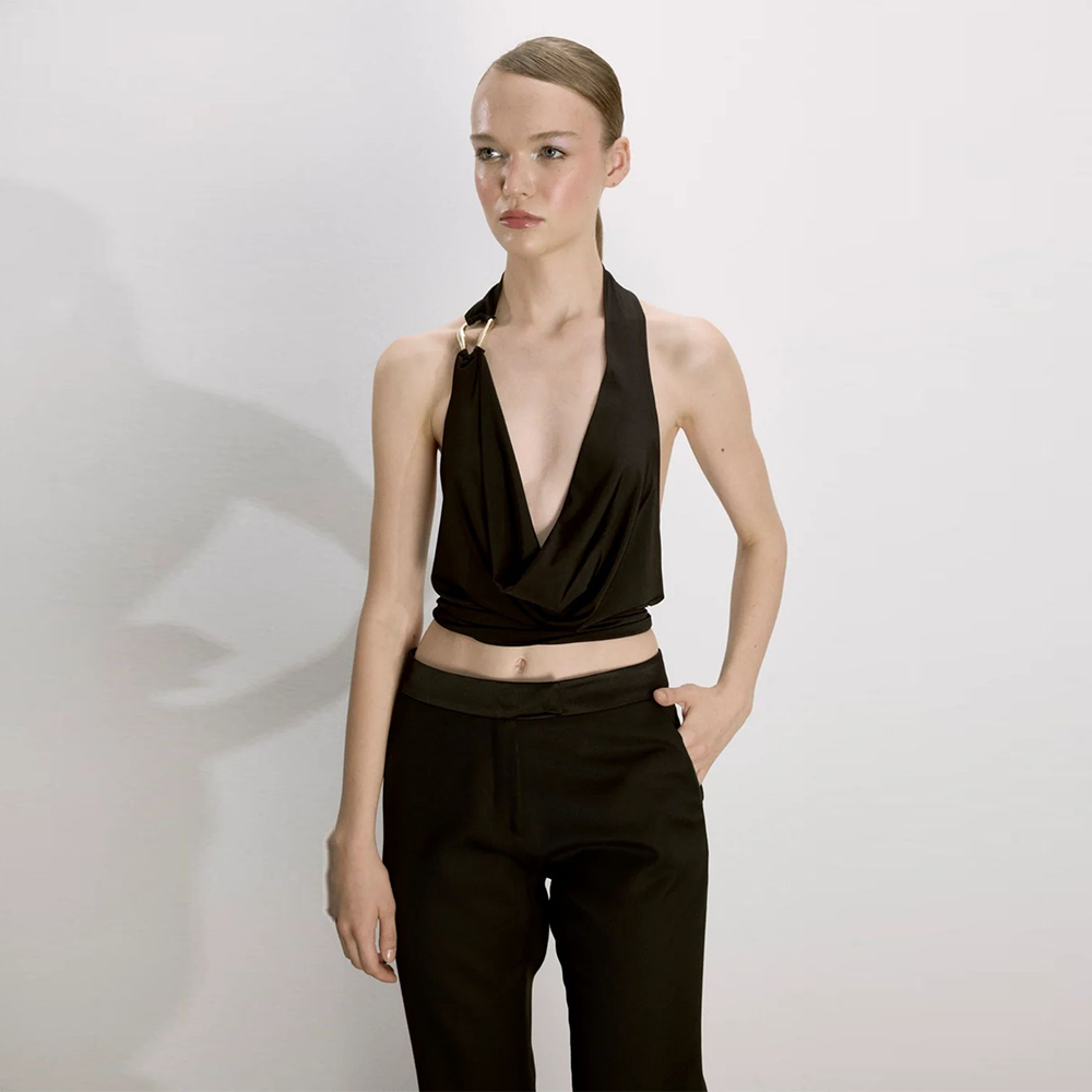 Discover the Franca Jersey Blouse at our clothing shop for chic elegance Shop Now!