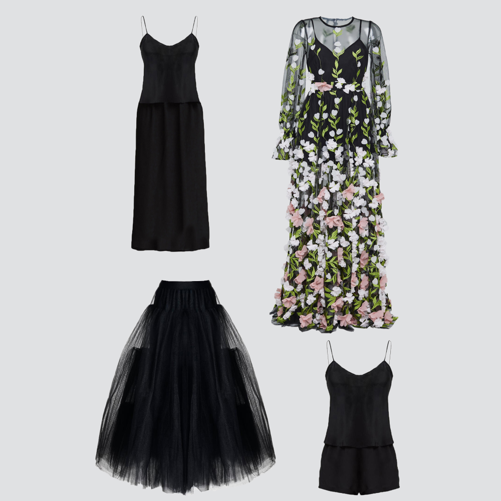 The lining of the dress consists of a 100cm length skirt, shorts, a voluminous petticoat, and a separate undershirt.