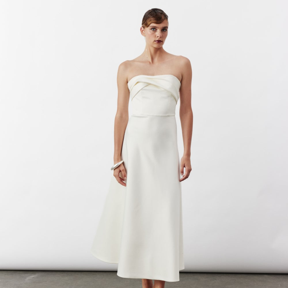 Freya Midi Dress In Vanilla Ice