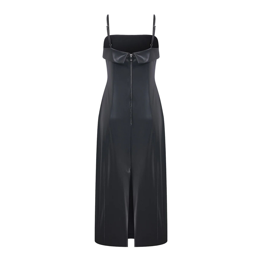 Gaia Vegan Leather Midi Dress