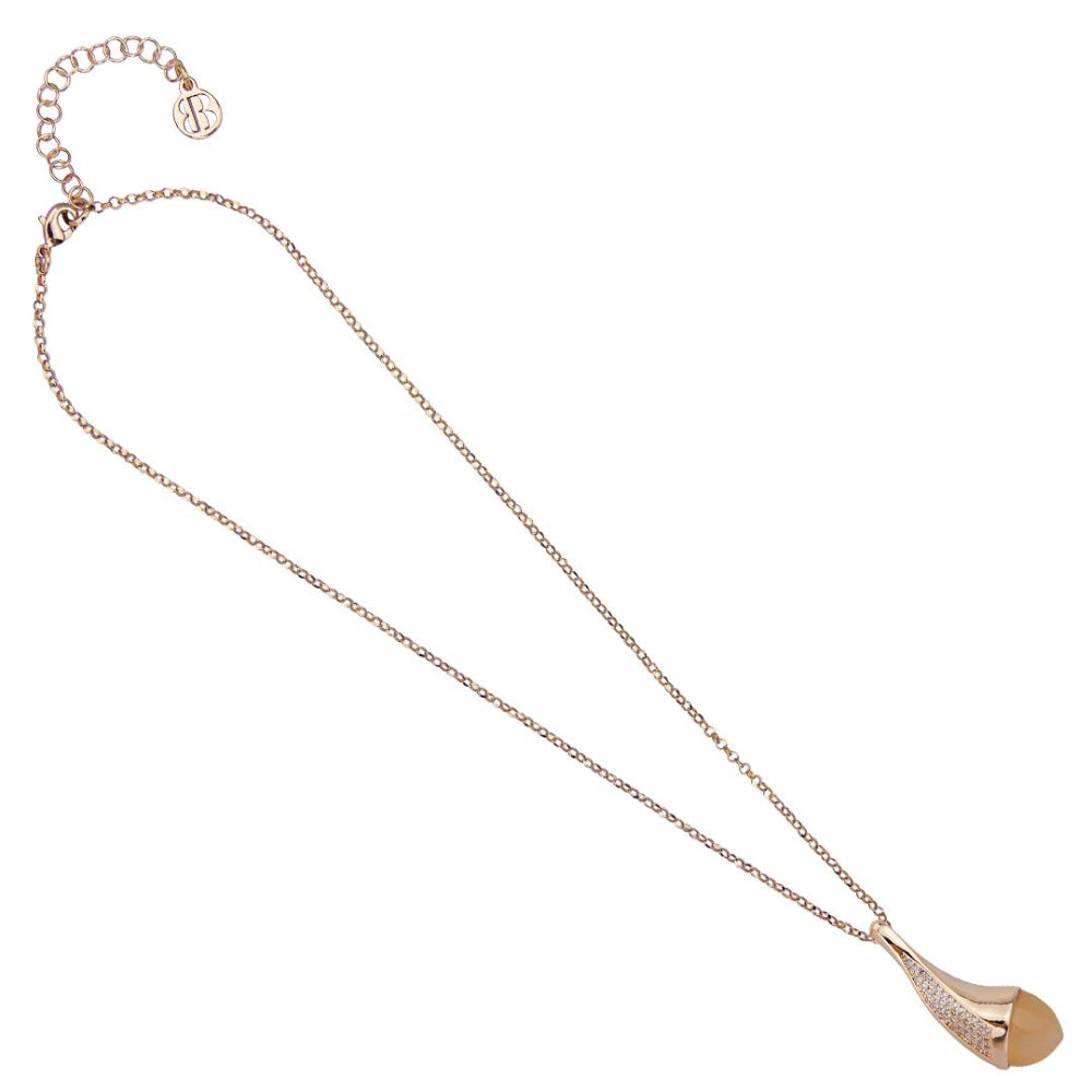 Shop online premium rose gold teardrop pendant necklace with colored crystals and sparkling CZ stones.