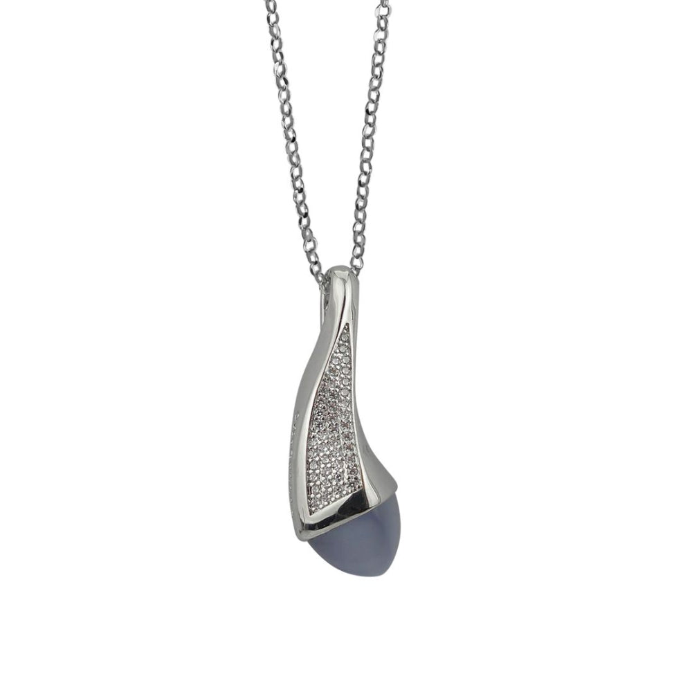 Shop online premium rose gold pendant necklace with colored crystals and sparkling micro-pavé CZ stones.
