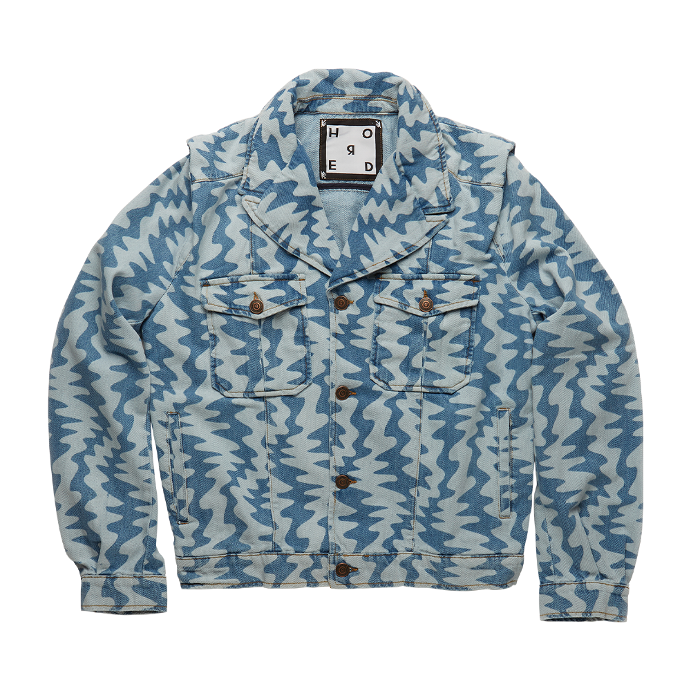 Explore high-end clothing's Hatya men's light blue denim jacket. Shop Now!