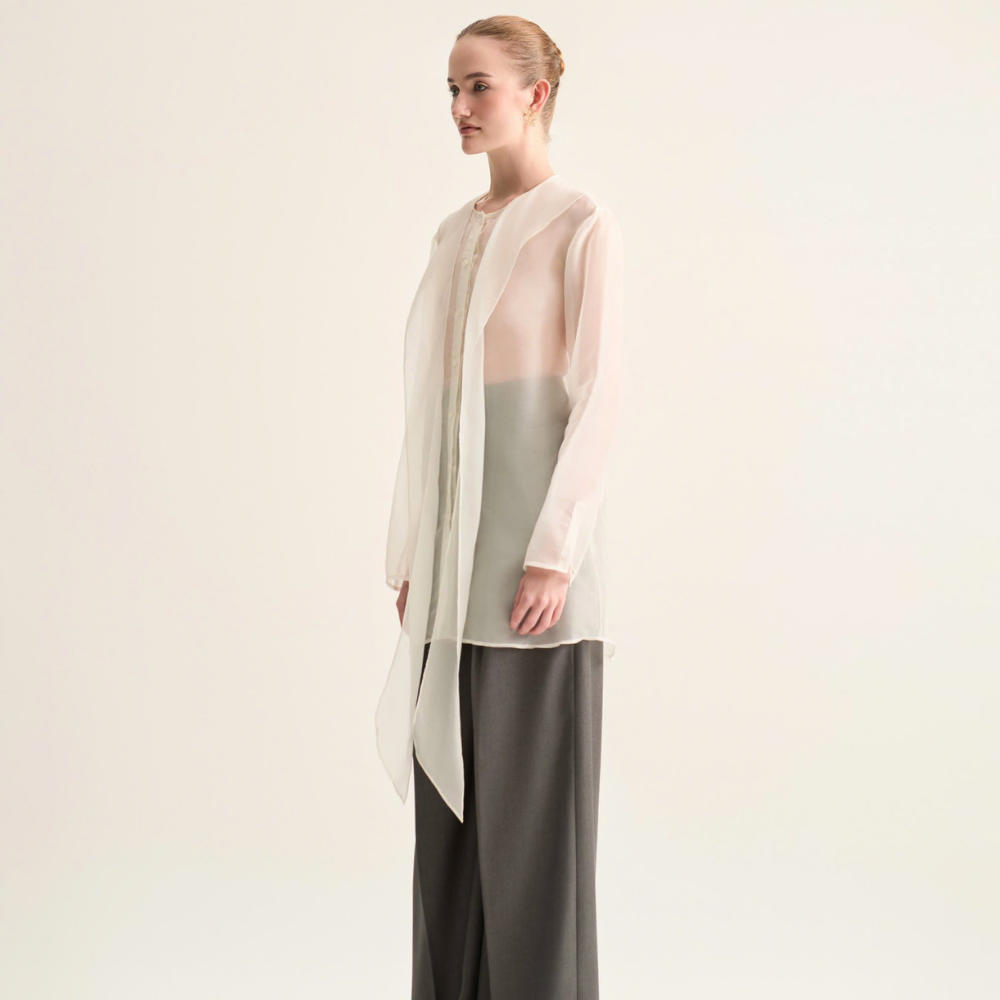 Discover our exclusive new collection with the Hanna Silk Organza Shirt. Shop Now!