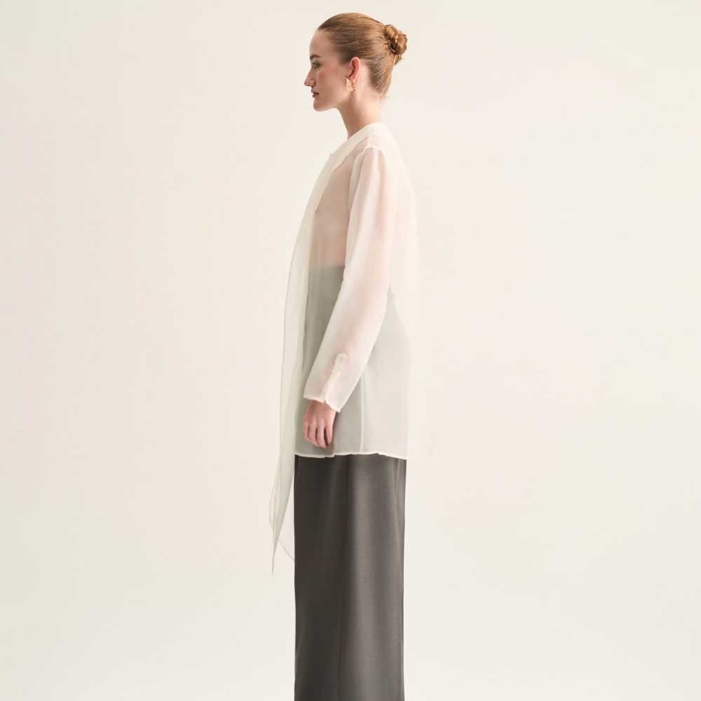 Discover our exclusive new collection with the Hanna Silk Organza Shirt. Shop Now!