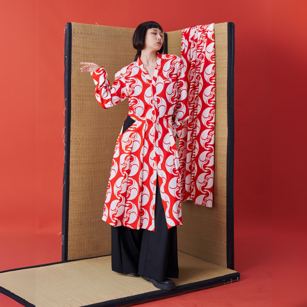 Clothing store for women brings INF Deconstructed Kimono inspired Longline Suit Jacket. Shop Now!