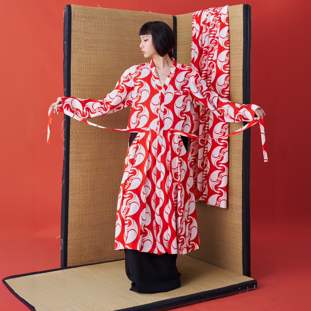 Clothing store for women brings INF Deconstructed Kimono inspired Longline Suit Jacket. Shop Now!