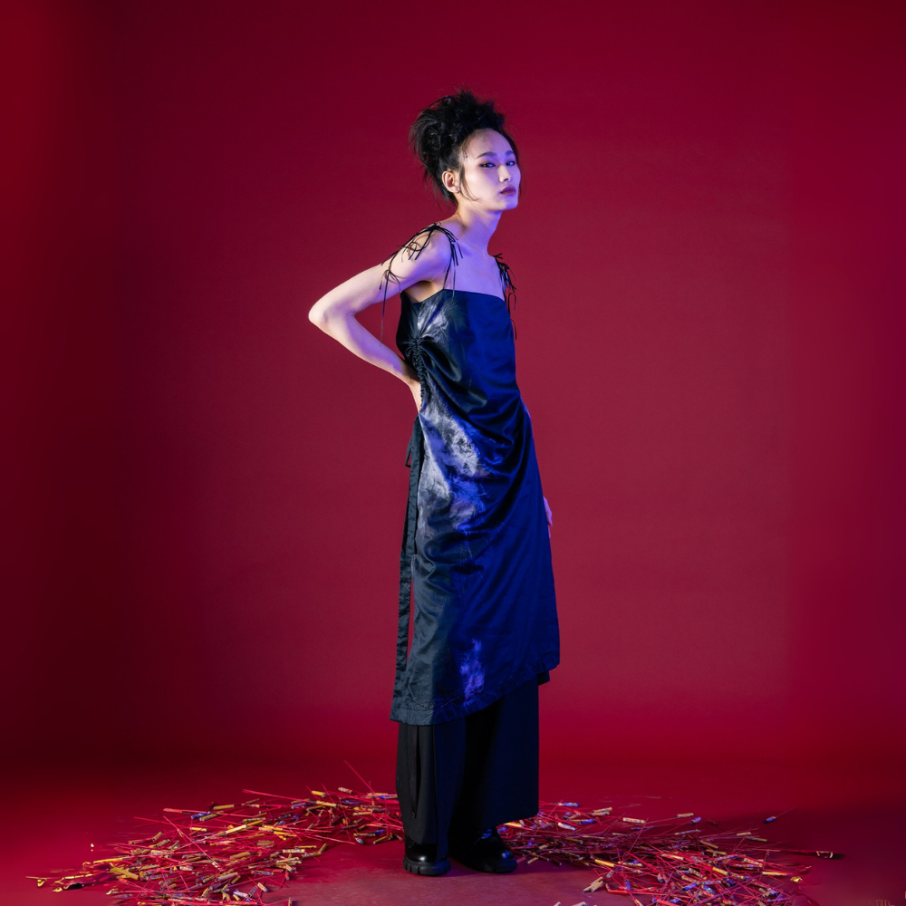 Luxury wear redefined by INF Asymmetry Drawstring Dress awaits Shop Now!