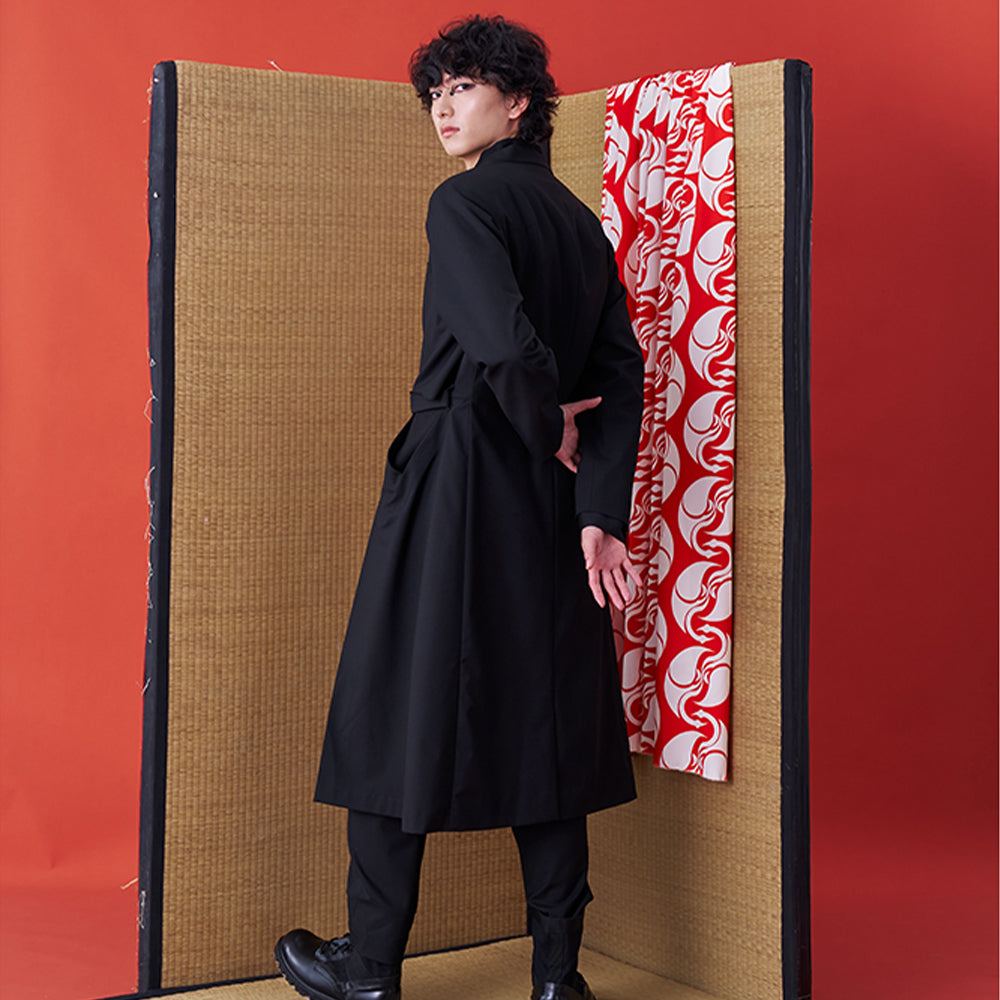 Explore designer clothing online with INF Kimono Suit Jacket Black. Shop Now!