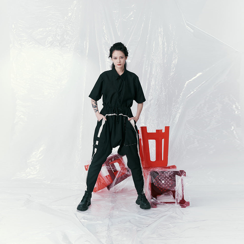 Stylish designer wear INF Deconstructed Multi-Pocket Pants. Shop Now!