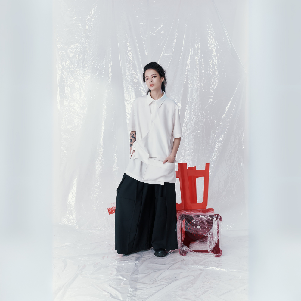 Premium designer wear INF Multi Layered Pocket Short Sleeve Shirt Shop Now!