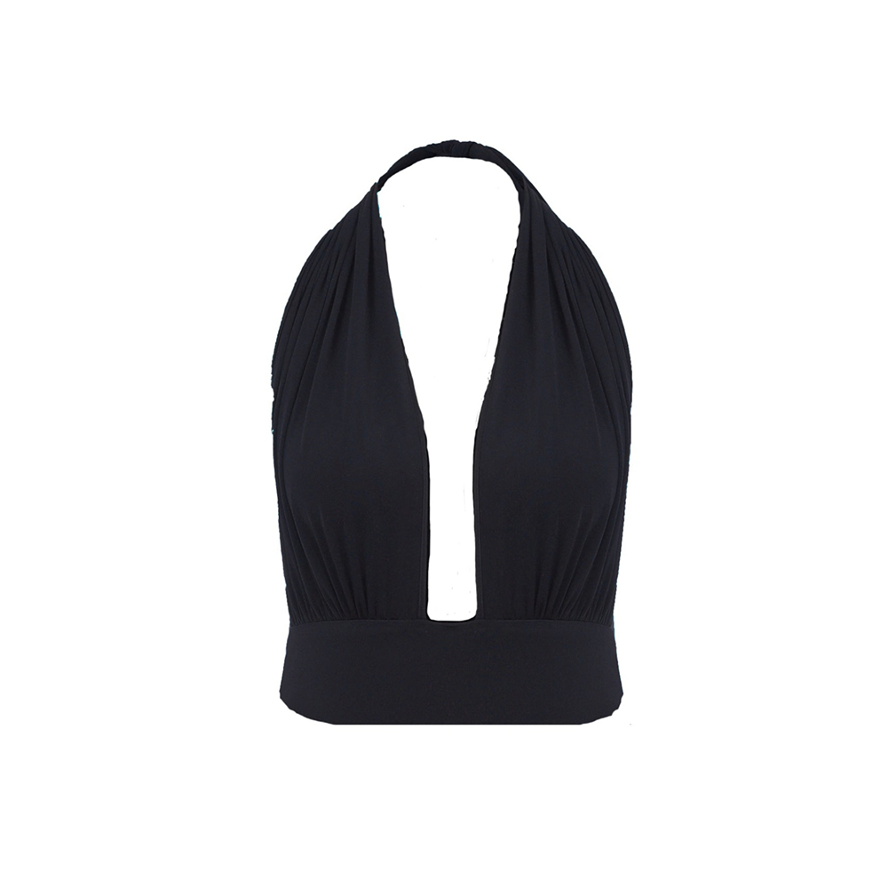 Ines Jersey Blouse in Black