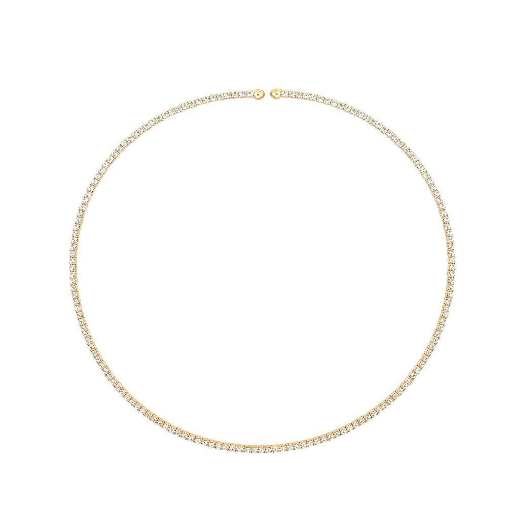 Light, luminous and powerful. This choker will become a signature piece of your jewellery collection.