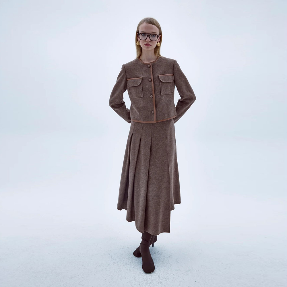Irma Wool Jacket in Mocha