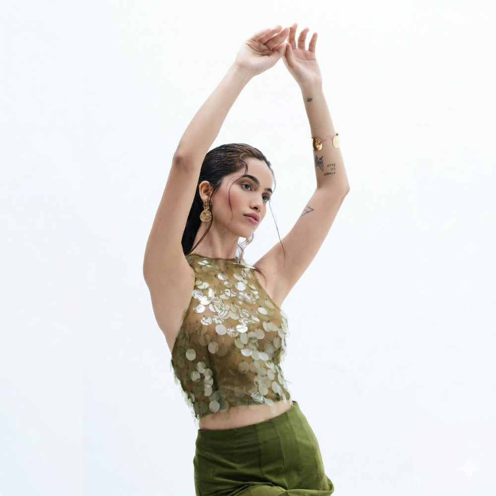 Sequin top with fish cut skirt and bodycon fit, perfect for parties and events. Shop online from our exclusive collection of premium styles.