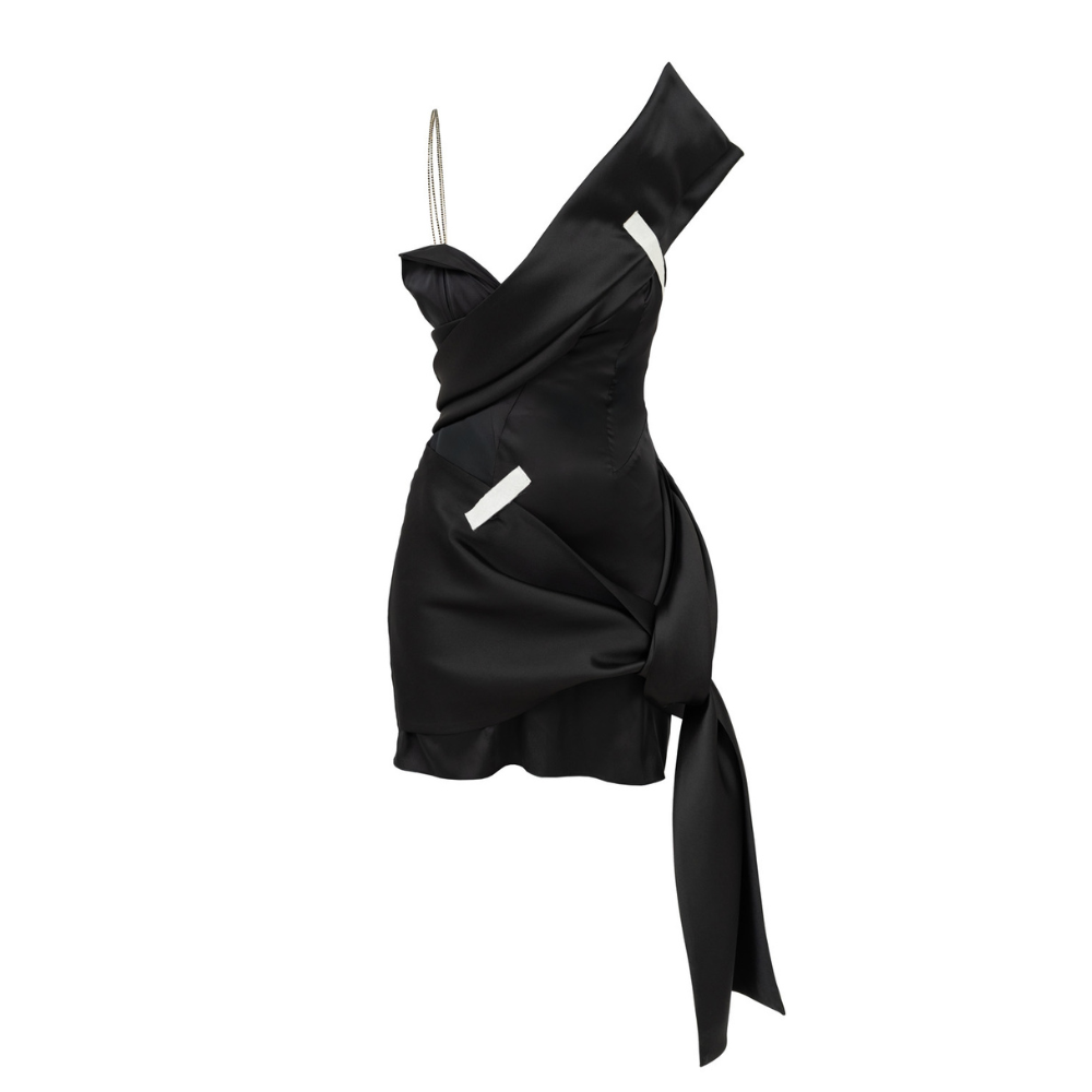 JANET Black Wrap Dress