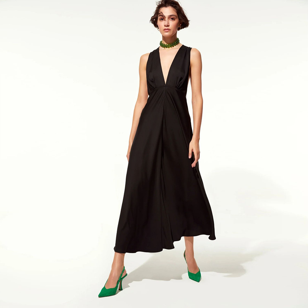 Jain Tie Back Dress in Black