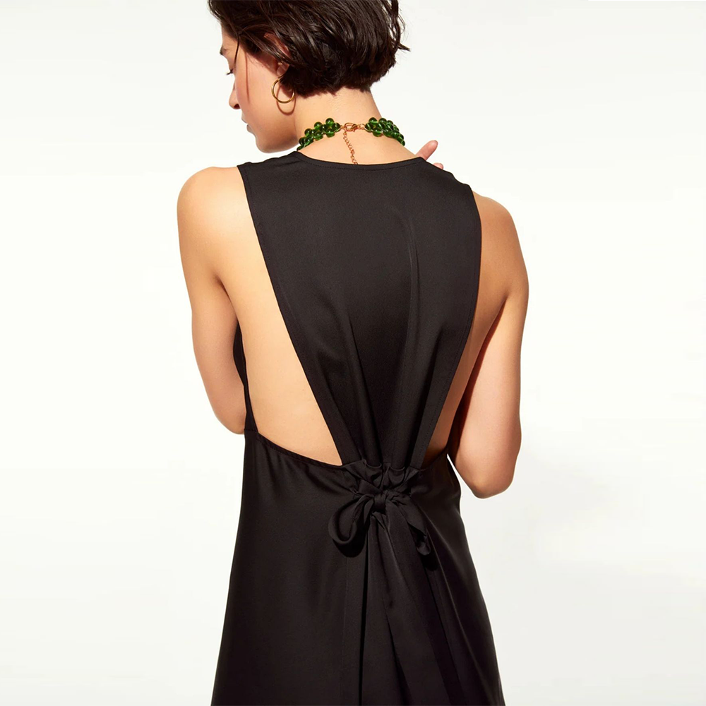 Jain Tie Back Dress in Black