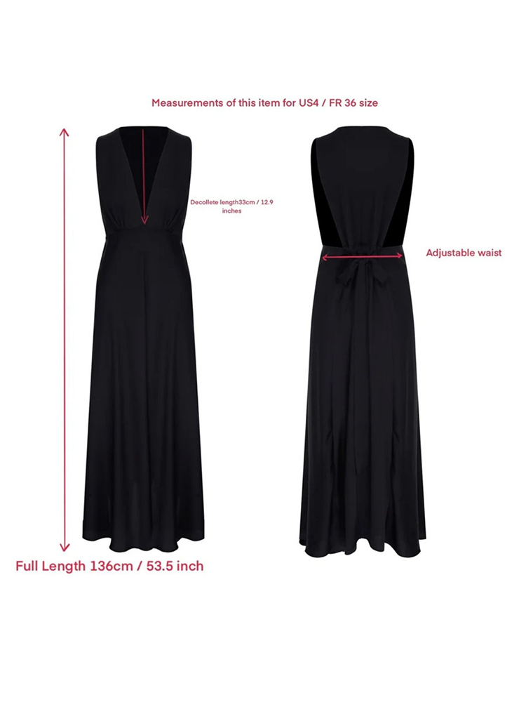 Jain Tie Back Dress in Black