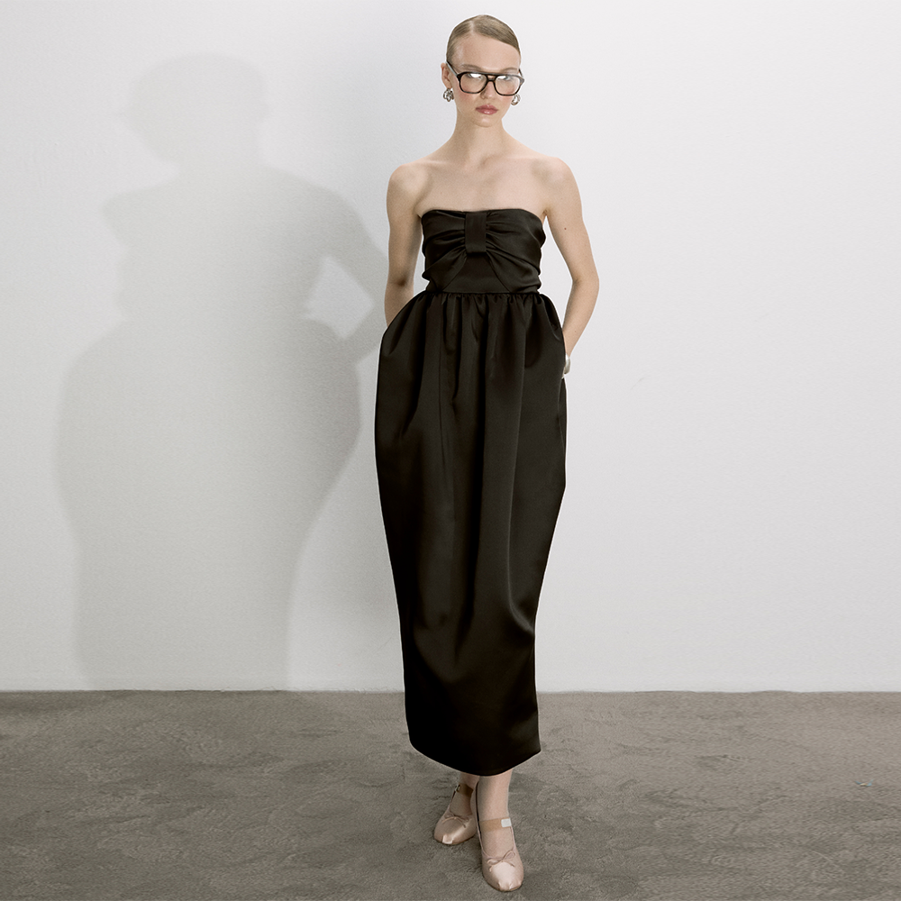 Jeanne Balloon Midi Dress