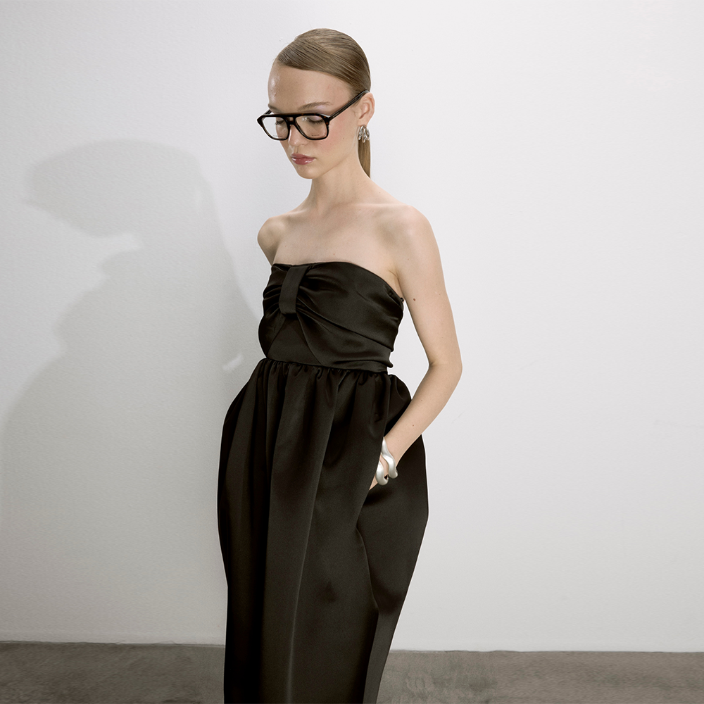 Jeanne Balloon Midi Dress