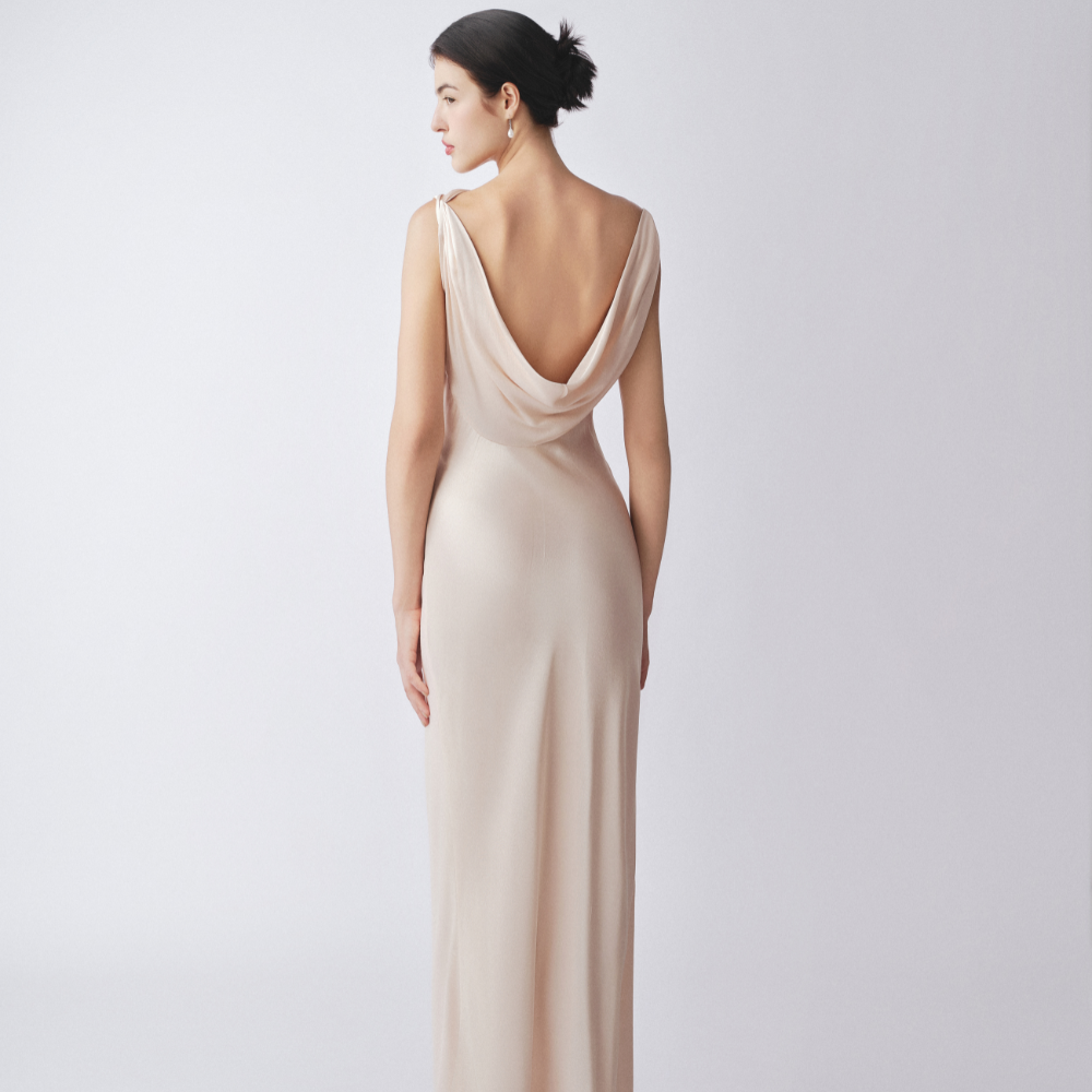 Jena Sheath is a luxury designer dress in silk and elegance. Shop Now!