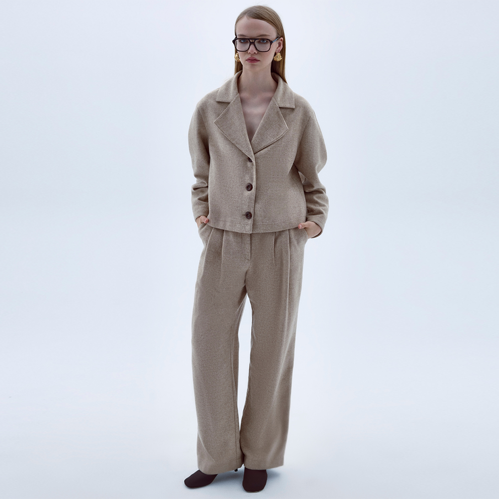 Kai Wool Jacket in Beige on our exclusive clothing website. Shop Now!