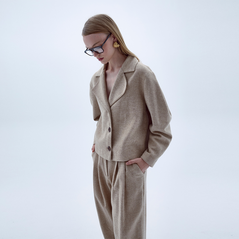 Kai Wool Jacket in Beige on our exclusive clothing website. Shop Now!