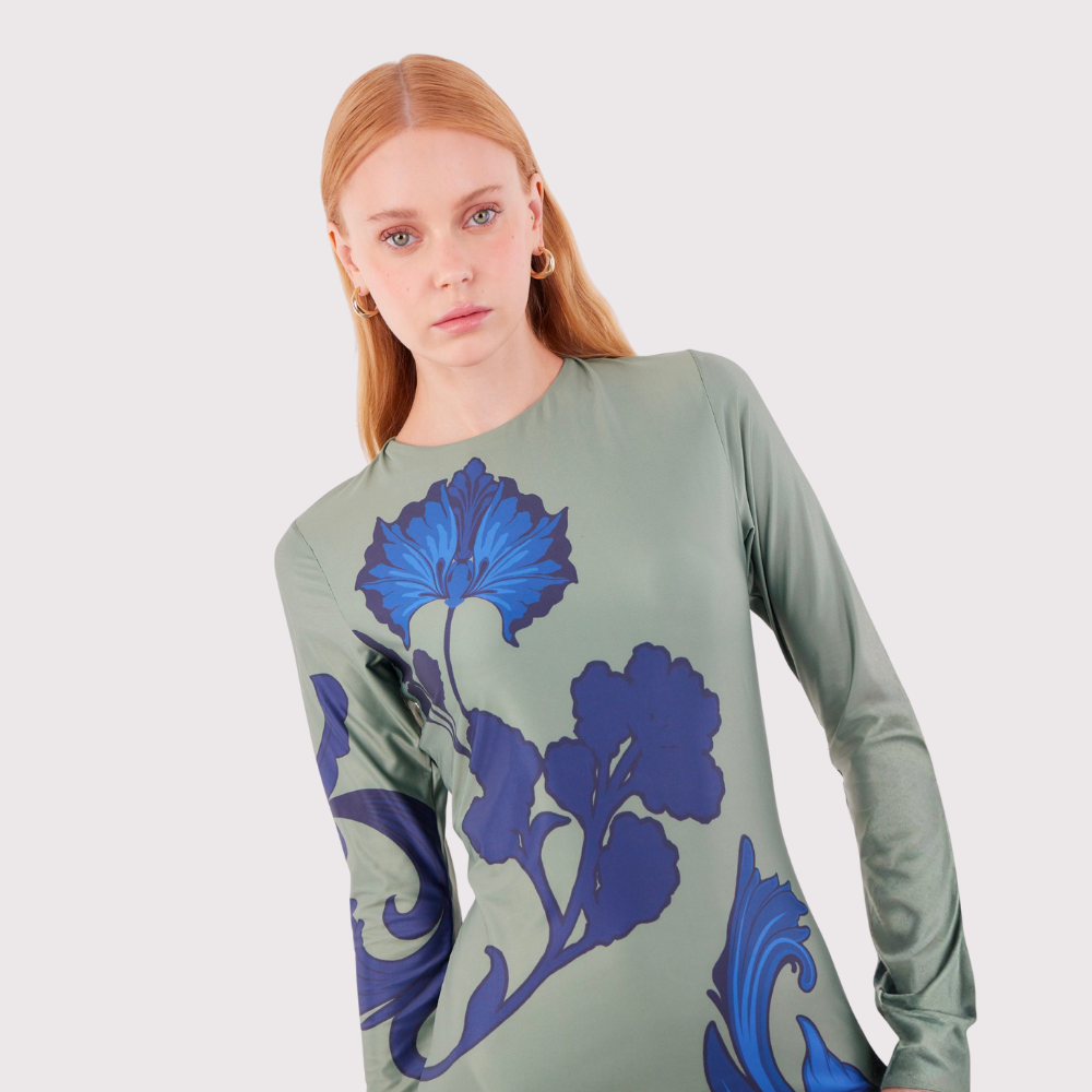 LD Long Dress Lim in Bloom