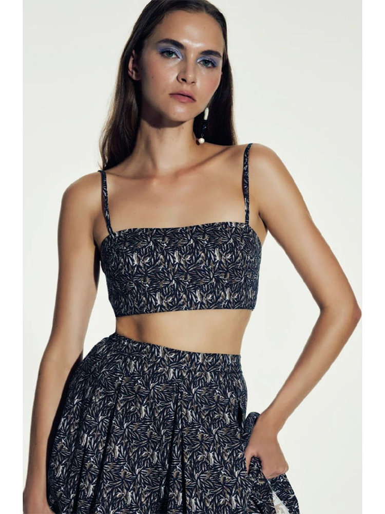 Lalia Printed Cotton Top