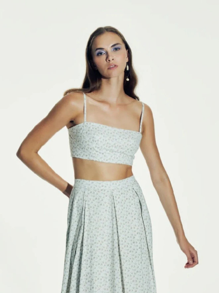 Lalia Printed Cotton Top