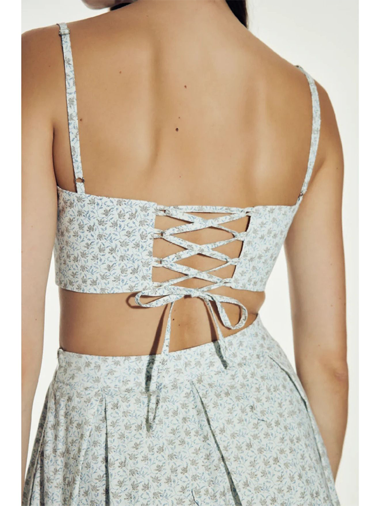 Lalia Printed Cotton Top