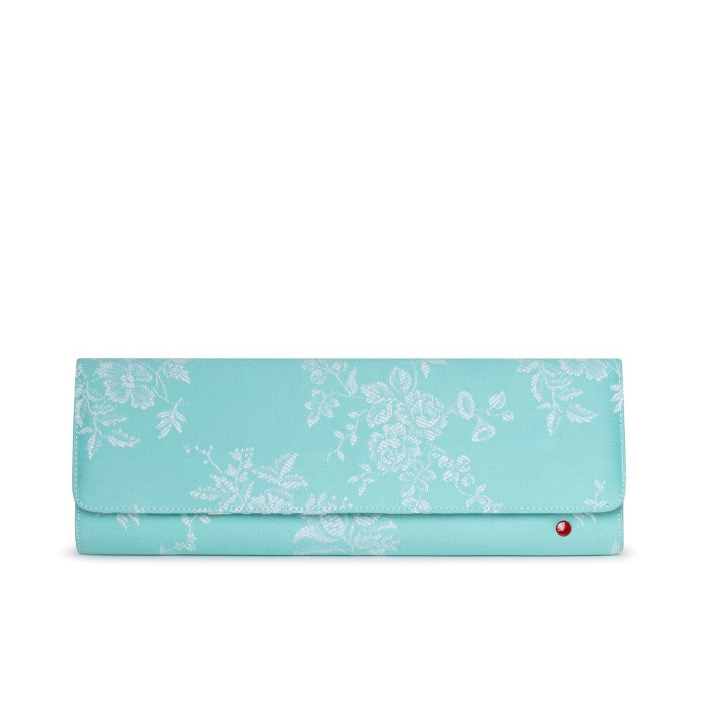 Larguissima Floral Blue compact bag with detachable strap in chic style Shop Now!
