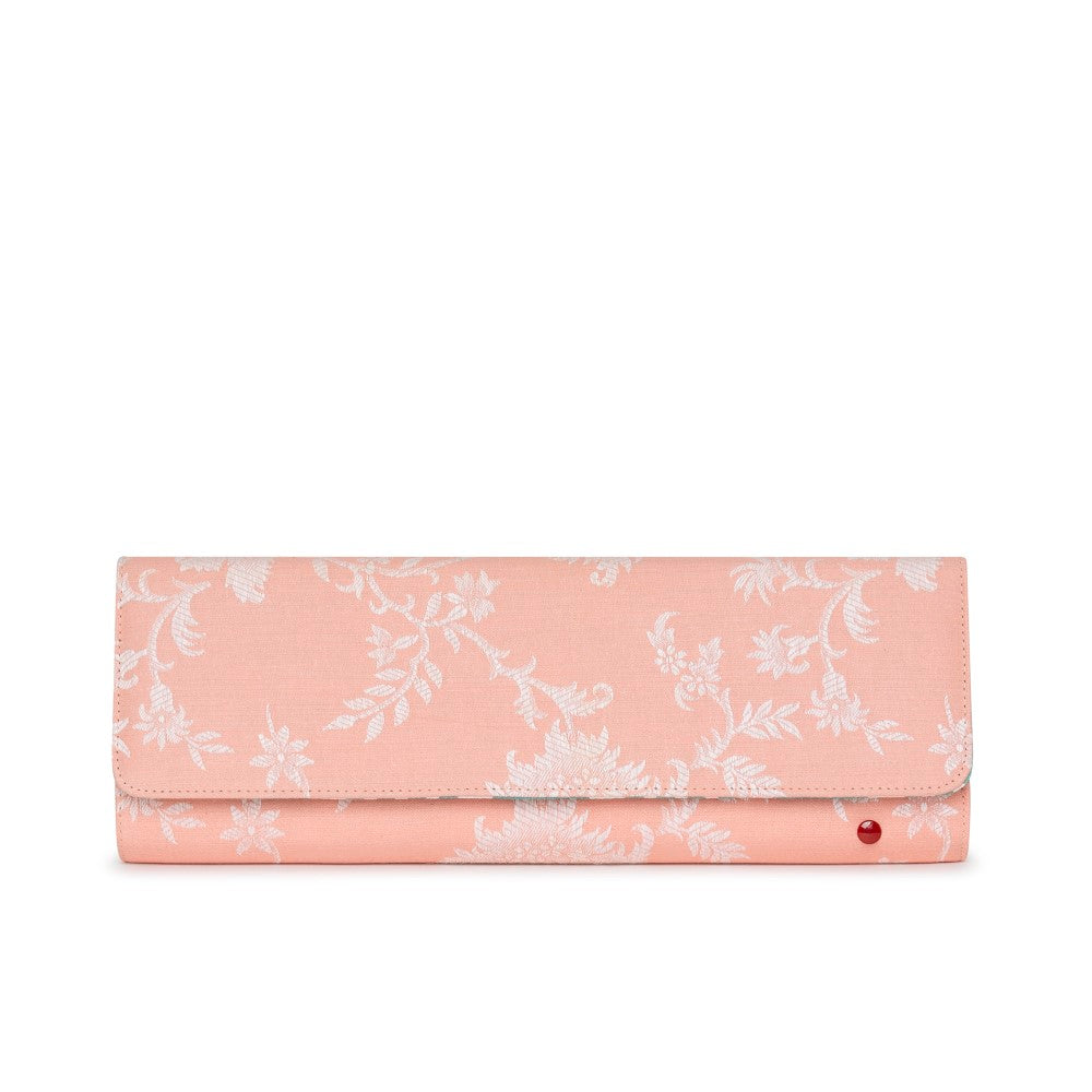 Larguissima Floral Pink compact bag with detachable strap in soft elegance Shop Now!