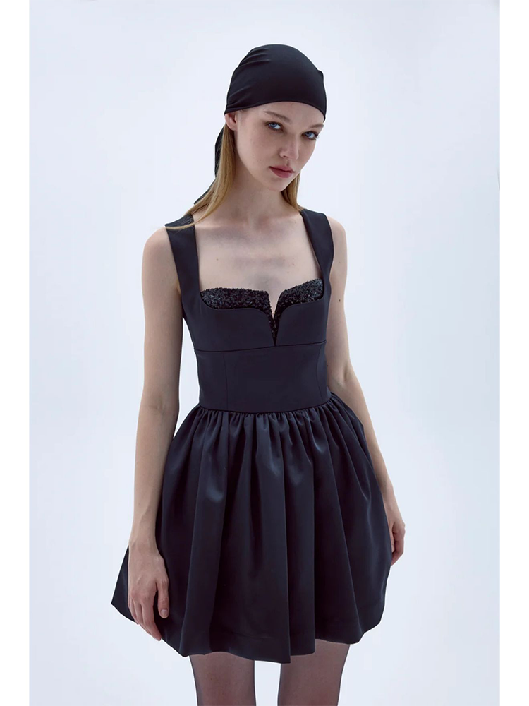 Leanne Satin Mini Dress