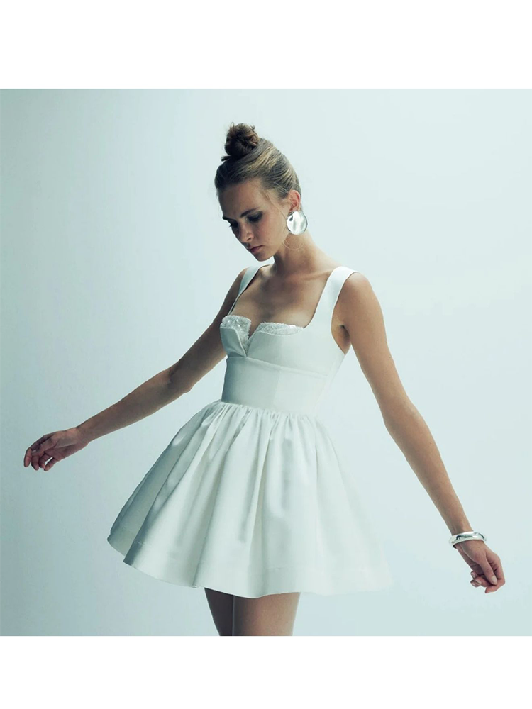 Leanne Satin Mini Dress