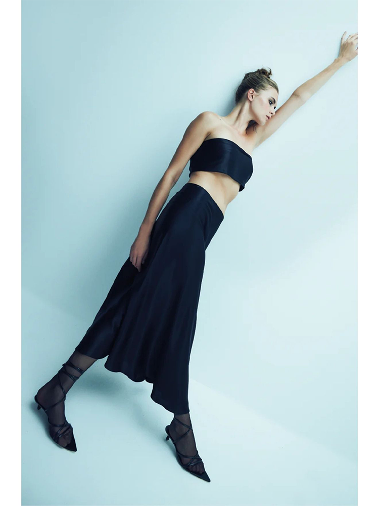 Lia Satin Maxi Skirt