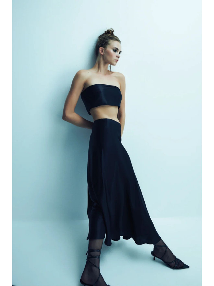 Lia Satin Maxi Skirt