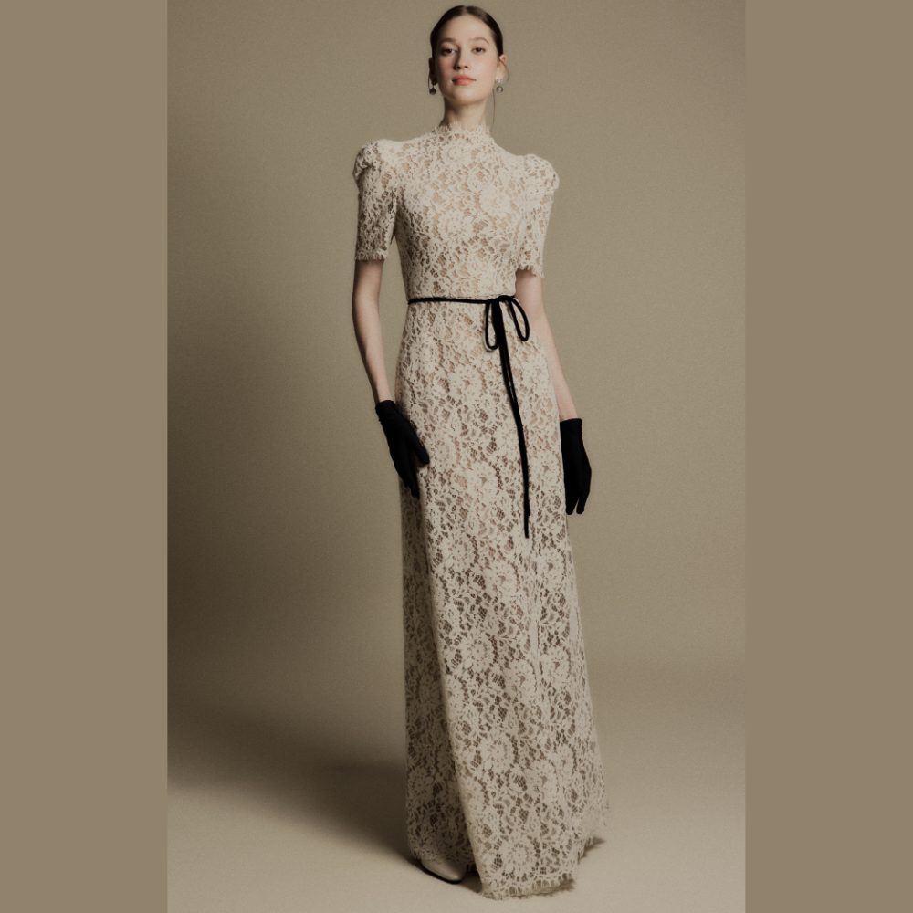 Shop online dress stores for the refined and graceful Lily Ivory High Neck Lace Dress today. Shop Now!