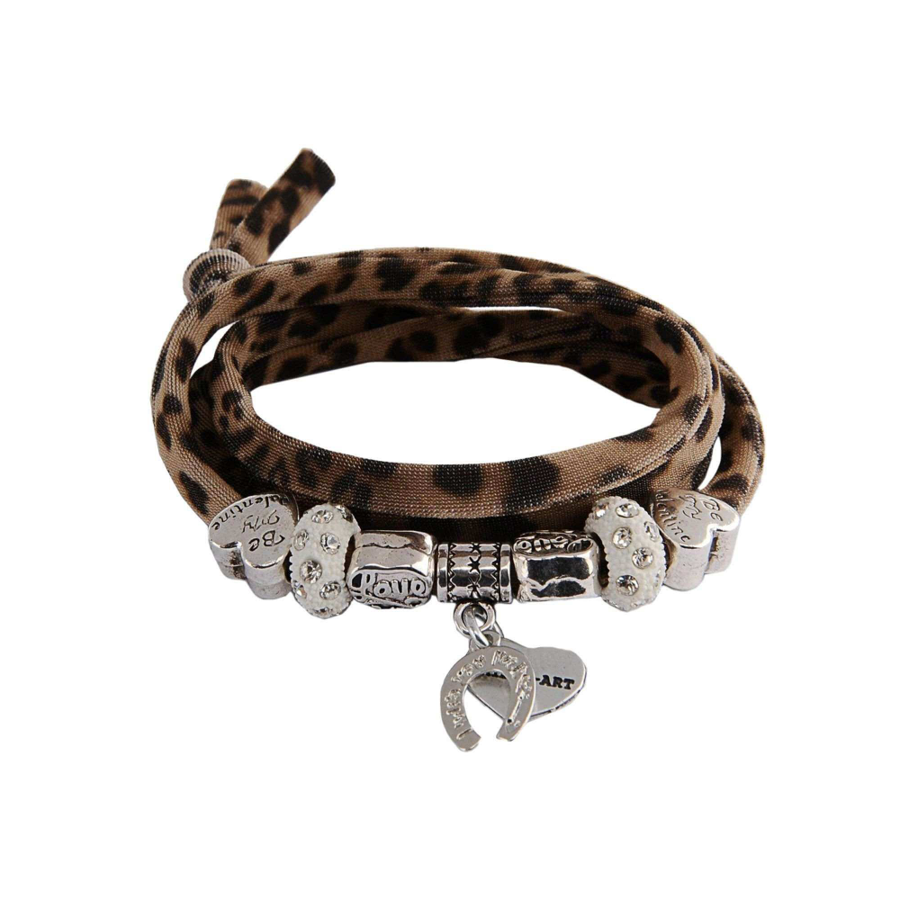 Love bracelets-friendship bracelets are women and men jewelry made of lycra and silver plated brass lucky charms and crystals