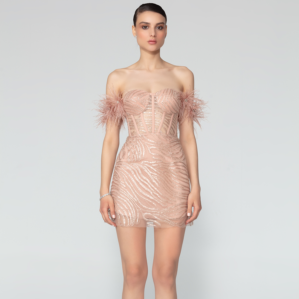 Shop Barrus low-rise shoulder strap mini dress with fur detail. Discover stylish designer dresses at our women clothing clothes shop. Shop now!