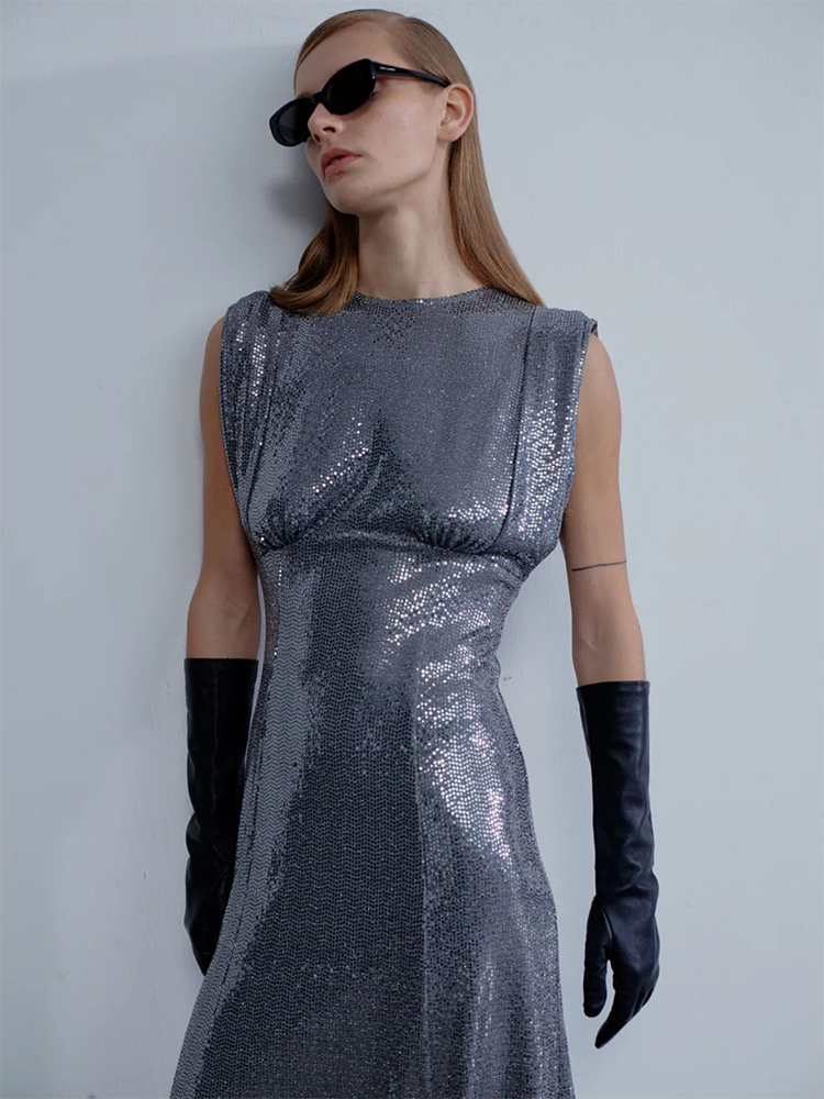 Lycee Sequin Midi Dress
