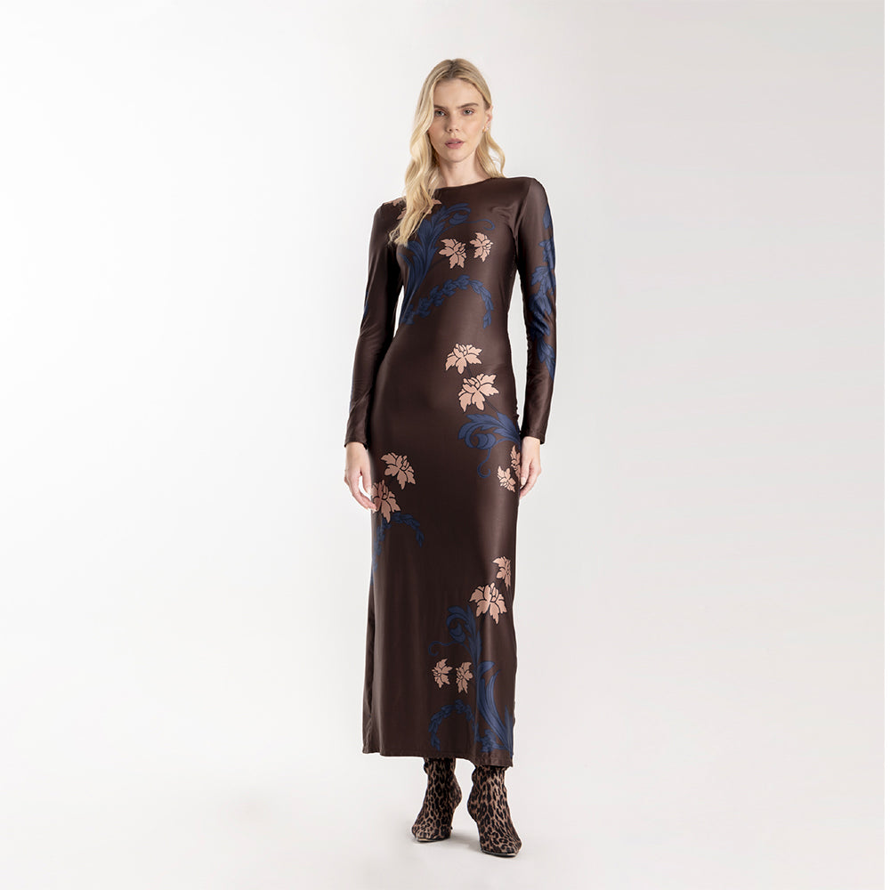 MD Long Dress Budana Chocolate