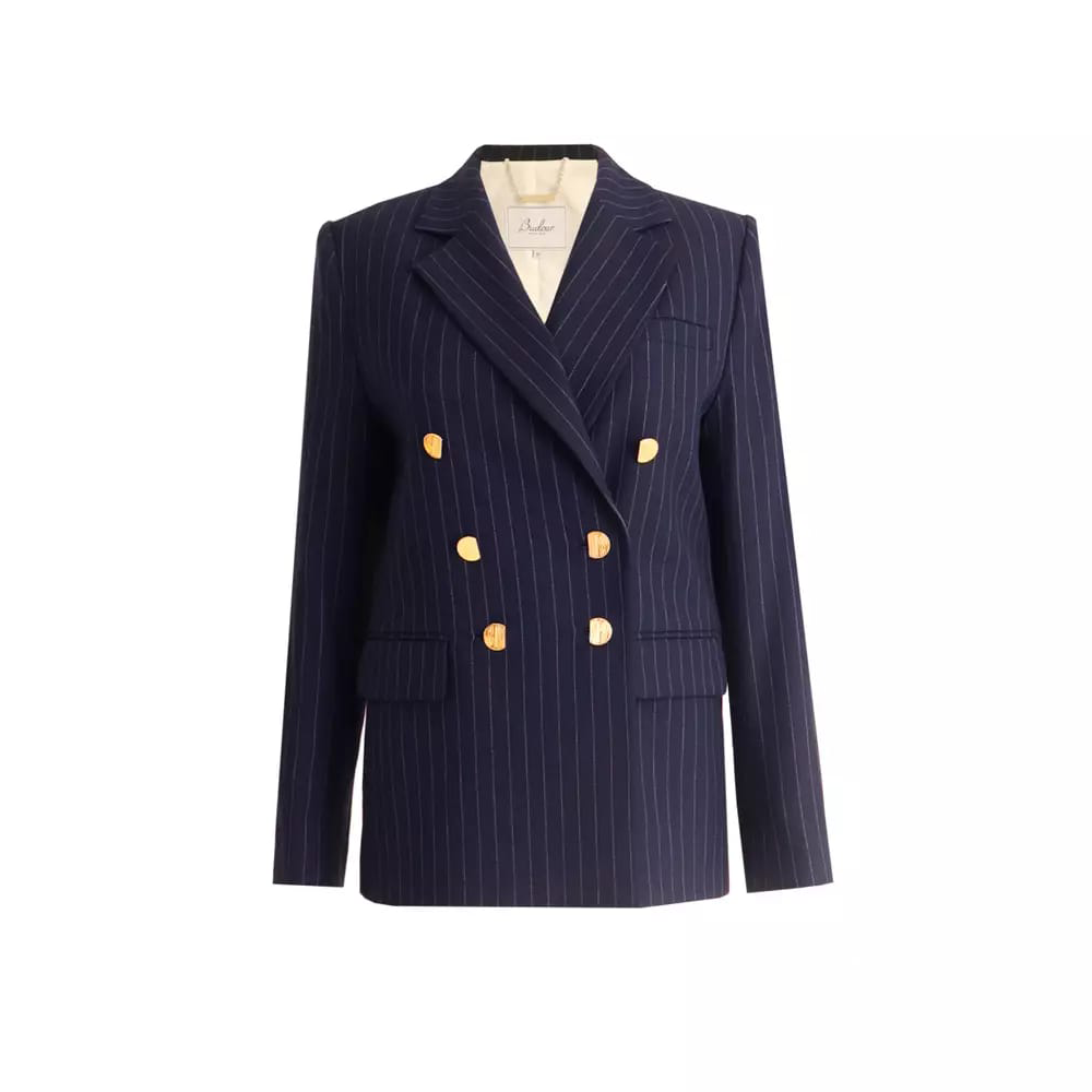 Navy Blue mariner blazer made with viscose, polyester, and elastane; is perfect formal / smart casual wear.