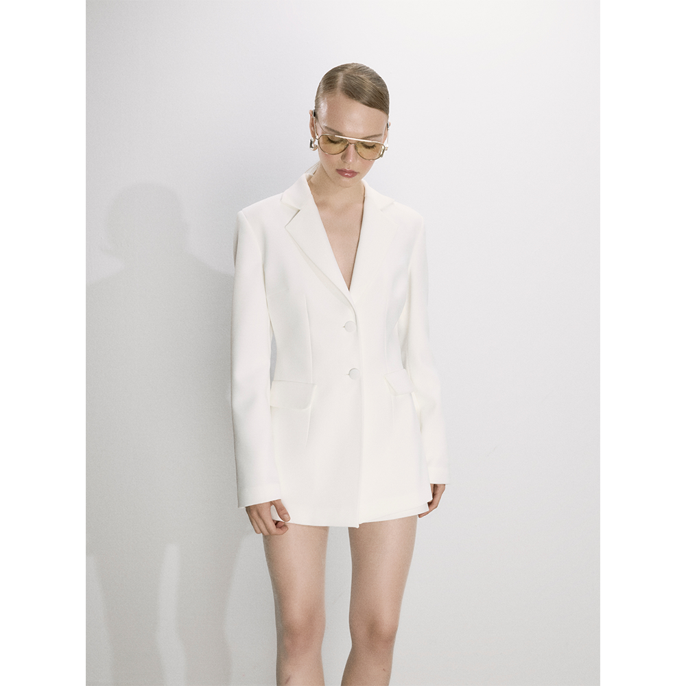 Marylebone Fitted Crepe Blazer