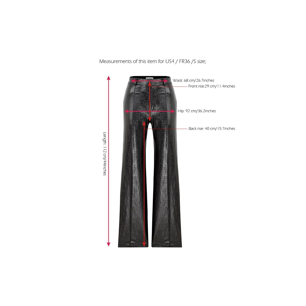 Millie Straight Cut Croc-Effect Trousers