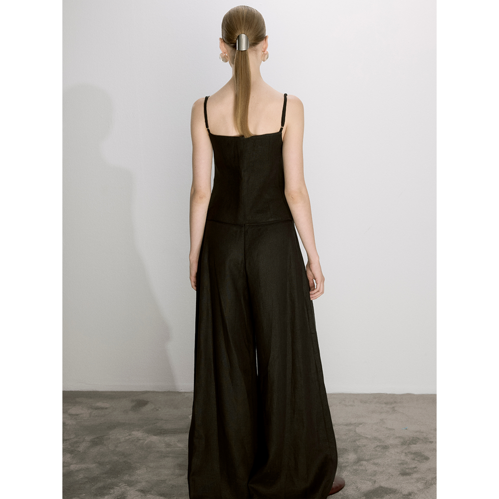 Mui Wide Leg Linen Trousers