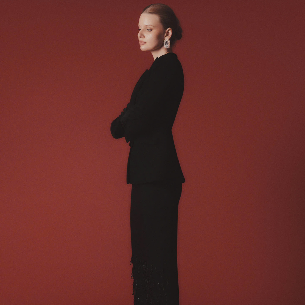 Musie silk skirt in high end clothing for women ankle length beauty. Shop Now!